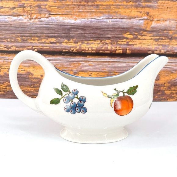 Other - Gravy Boat ESSENCE by Tabletops Unlimited Fruit Motif Vintage Gravy Sauce Server